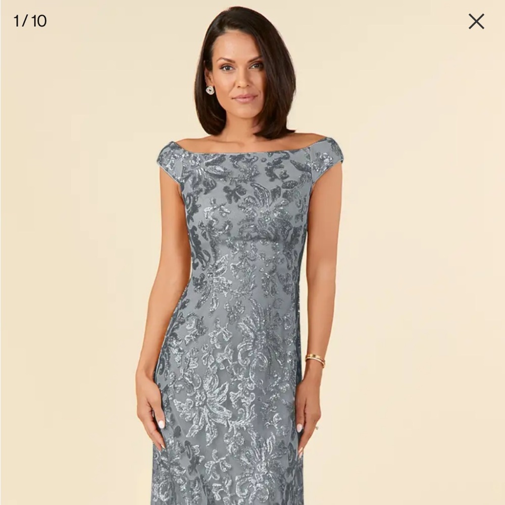 Azazie Gray Halter Gown for Wedding
